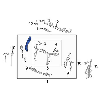 Honda OE - Front Right Radiator Support Side Panel