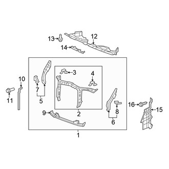 Honda OE - Radiator Support - Splash Shields