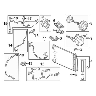 Honda OE - Air Conditioner & Heater - Condenser, Compressor & Lines