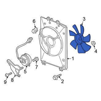 Honda OE - Right Engine Cooling Fan Blade