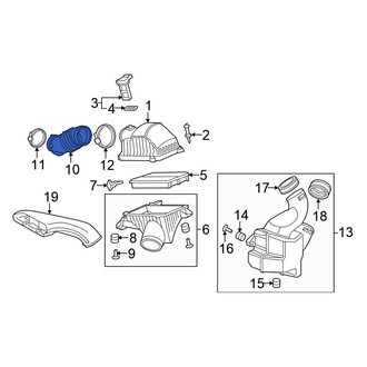 Honda OE - Rear Engine Air Intake Hose