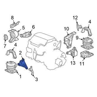 Honda OE - Left Engine Mount Bracket