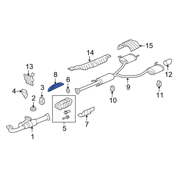 Honda OE 18182RL8A00 Upper Catalytic Converter Heat Shield