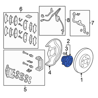 Honda OE - Front Wheel Bearing and Hub Assembly
