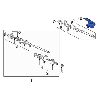 Honda OE - Front CV Axle Shaft Carrier Bearing Cover