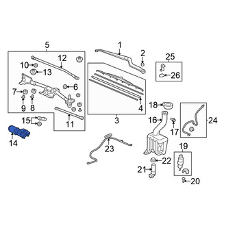 Honda OE - Front Wiper Motor