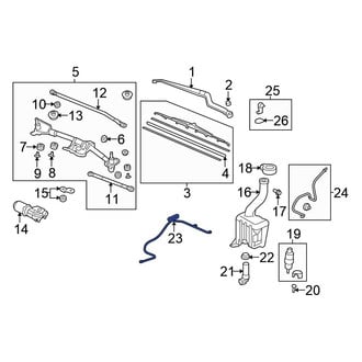 Honda OE - Front Windshield Washer Hose