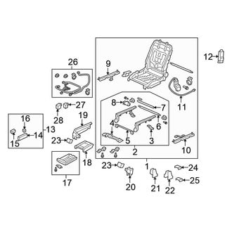 Honda OE - Seats & Tracks - Tracks & Components (Front Passenger Seat, With Power)