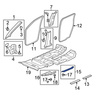 Honda OE - Lower Quarter Panel Trim Panel Clip