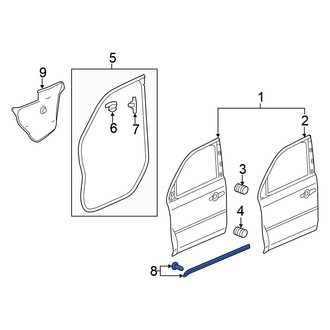 Honda OE - Front Right Lower Door Seal