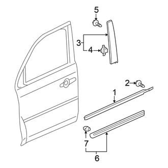 Honda OE - Front Door - Exterior Trim