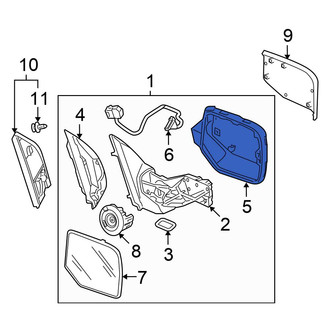 Honda OE - Front Left Door Mirror Housing
