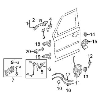 Honda OE - Front Door - Lock & Hardware