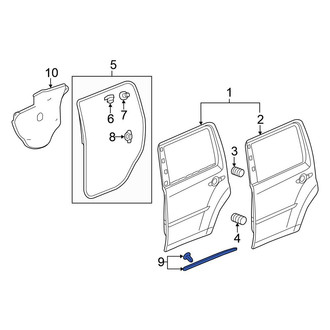 Honda OE - Rear Right Lower Door Seal