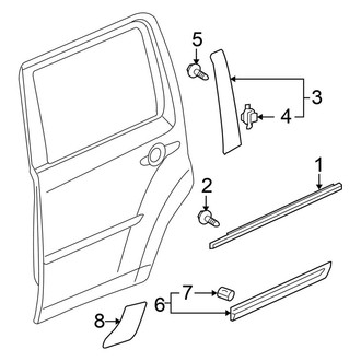 Honda OE - Rear Door - Exterior Trim