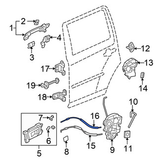 Honda OE - Rear Door Latch Cable