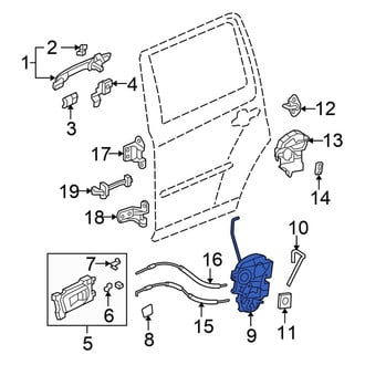 Honda OE - Rear Left Door Latch Assembly