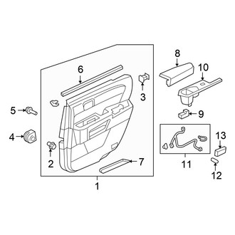 Honda OE - Rear Door - Interior Trim (W/O Sun Shade)