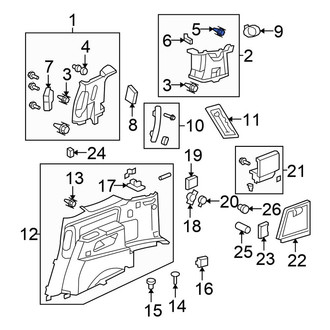Honda OE - Quarter Panel Trim Panel Clip