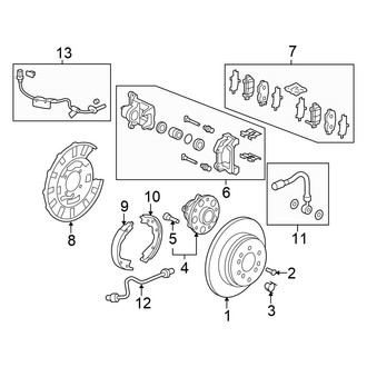 Honda OE - Rear Suspension - Brake Components (FWD)