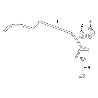 Honda OE - Rear Suspension - Stabilizer Bar & Components (FWD)