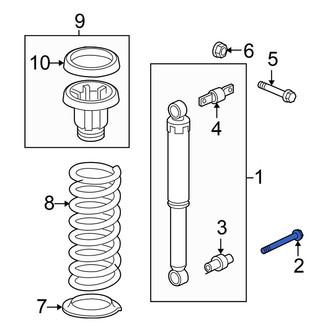 Honda OE - Rear Lower Suspension Shock Absorber Bolt