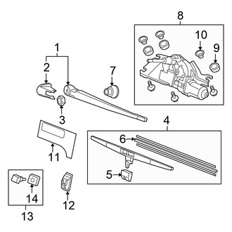 Honda OE - Lift Gate - Wiper & Washer Components
