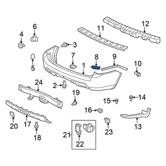 Honda OE - Rear Left Bumper Cover Bracket