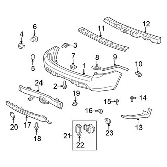 Honda OE - Rear Bumper - Bumper & Components