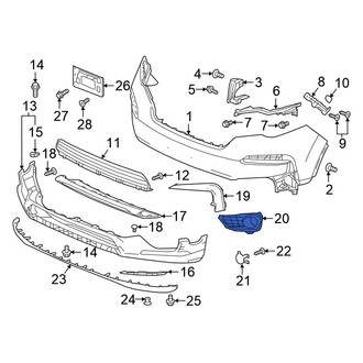 Honda OE - Front Left Fog Light Trim