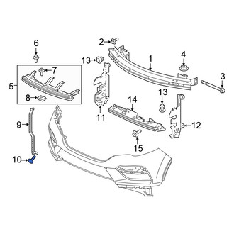 Honda OE - Front Bumper Cover Support Rail Bolt