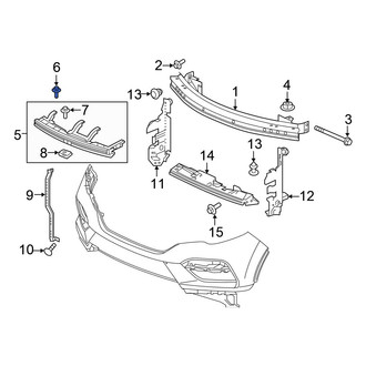 Honda OE - Front Bumper Cover Support Rail Bolt