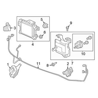 Honda OE - Front Bumper - Electrical Components (Elite / EX / EX-L / LX / Touring)