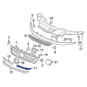 Honda OE - Front Left Upper Grille Molding