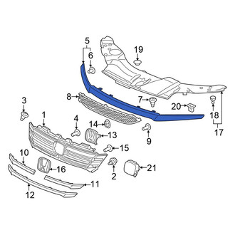 Honda OE - Front Upper Grille Molding