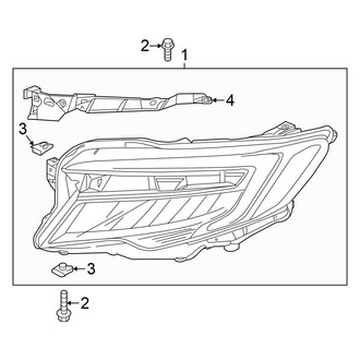 Honda OE - Front Right Headlight Assembly