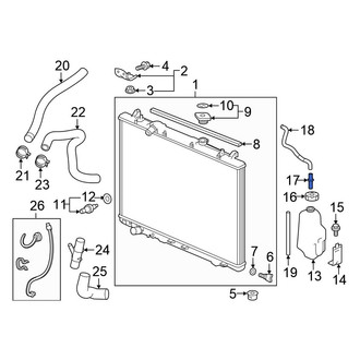 Honda OE - Engine Coolant Reservoir Hose Adapter