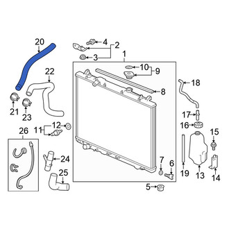 Honda OE - Upper Radiator Coolant Hose