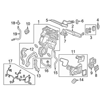 Honda OE - Air Conditioner & Heater - Evaporator & Heater Components
