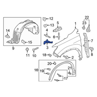 Honda OE - Front Left Fender Bracket
