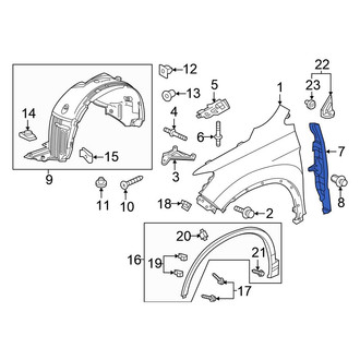 Honda OE - Front Left Fender Insulator