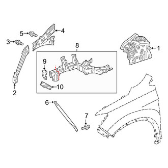 Honda OE - Fender - Structural Components & Rails