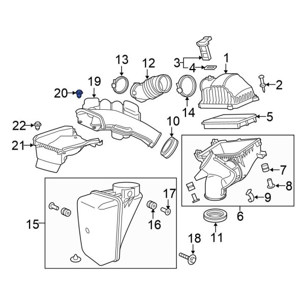 Engine Air Intake Hose Clip