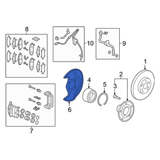 Honda OE - Front Brake Dust Shield