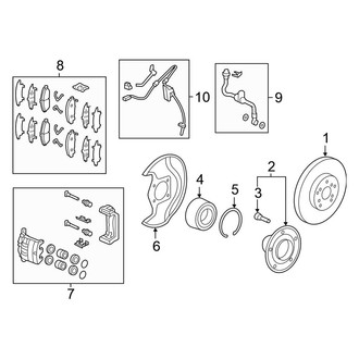 Honda OE - Front Suspension - Brake Components