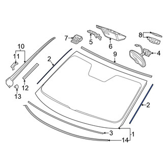 Honda OE - Lower Windshield Seal