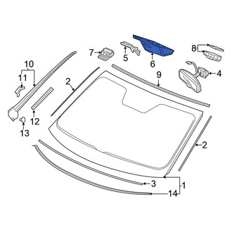 Honda OE - Front Interior Rear View Mirror Cover
