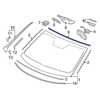 Honda OE - Front Upper Windshield Molding
