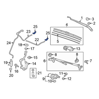 Honda OE - Front Windshield Washer Nozzle