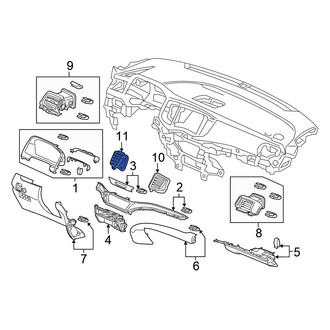 Honda OE - Front Left Inner Dashboard Air Vent